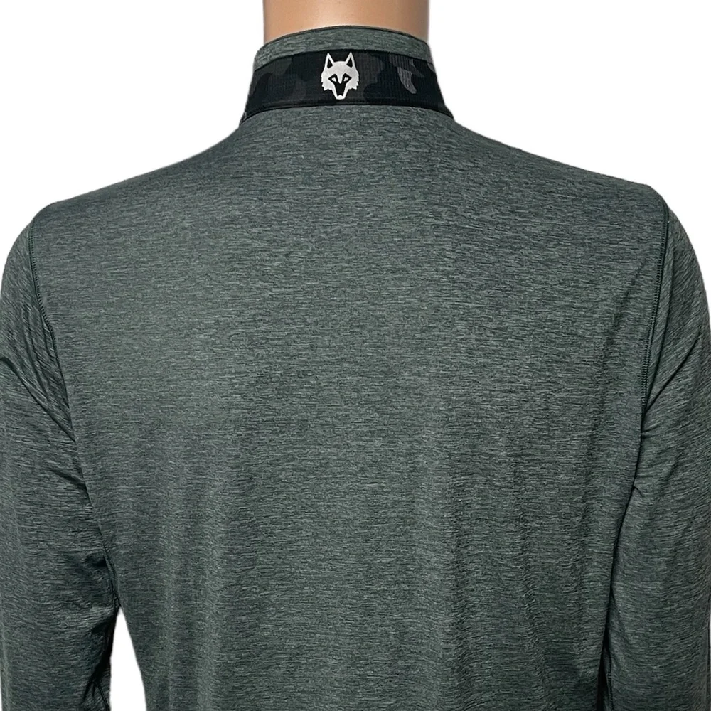 Greyson Men’s Dark Gray Heather M Guide Sport Quarter Zip Embroidered*** - Picture 4 of 13